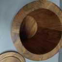 Kimona Food Jars & Canisters Acacia Wood round wooden storage jar with Lid for Keeping Cookies Pantry, Tea, Sugar, Coffee. (4.5" x 4.5" x 6")