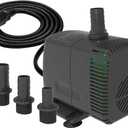Knifel Submersible Pump 880GPH (3500L/H 60W) Ultra Quiet with Over Heating Protection 10.2ft High Lift for Fountains, Hydroponics, Ponds, Aquariums & More (880GPH fixed flow)