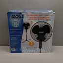EZ-CHILL 16 Oscillating Pedestal Fan, 3-speed Options, 90-Degree Oscillating Head, Adjustable Height and Tilt, Powerful Air Flow, Black, MTFS-16B-BLK
