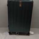 Hanke 26 Inch Large Checked Luggage PC Hard Shell Luggage Top Opening Travel Luggage Suitcases with Wheels for Woman Men.(Dark Green)