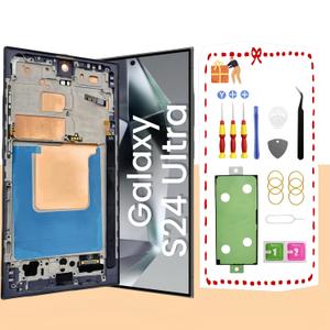 TFT Galaxy S24 Ultra 5G Screen Replacement for Samsung Galaxy S24 Ultra LCD Screen Pantalla Touch Digitizer Display with Frame Toolkits S928U S928A NO Fingerprint Titanium Black