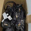 Outdoor String Lights 25 Feet G40 LED Patio Lights, Plug-in, 13 Plastic Edison Bulbs(1 Spare), Waterproof Connectable Hanging Light for Backyard Porch Balcony Party Decor, E12 Base, Black