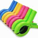 Storage Bag Included, 8 Pcs Large Beach Towel Clips for Beach/Pool/Cruise Chairs, Heavy-Duty, Clothes pins, Windproof, 4 Bright Colors