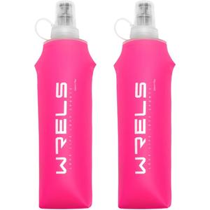 WRELS TPU Soft Flask Lightweight Portable Reusable Water Bottle,BPA Free Collapsible Flask for Hydration Pack in Running Hiking Cycling and Marathon