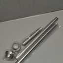 Shower Curtain Rod, 1" Diameter Heavy Duty Tension Shower Rod, Non Slip Adjustable 28-46 inch No Drilling Shower Curtain Rods Spring Tension For Bathroom, Shower Stall, No Rust, Nickel