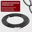 6 x Trail Camera Power Cord,5.5x2.1mm DC Plug External Power Cable Compatible with Stealth Cam,Spypoint,Moultrie,Browning,Wildgame Innovations,Muddy,Black Gate (5.5x2.1mm)