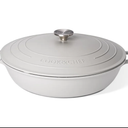 Dutch Oven Pot with Lid – Non Stick Dutch Oven for Sourdough Bread Baking – Cast Aluminum Cooking Pot – Oven Safe Stock Pot – 5.5-Quart, 12 Inch, Gray – by Nuovva
