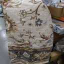 8x10 Ft Extra Large Washable Area Rugs for Living Room, Thin Floral Vintage Print Rug Non Slip Carpet for Bedroom Dining Room Kidsroom Home Decor (Beige Yellow)