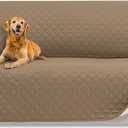 HOMERILLA Couch Cover, Dog Couch Covers for Pets, Couch Covers for 3 Cushion, Reversible Sofa Covers Furniture Protector with Elastic Straps (68" Sofa, Taupe/Ivory)