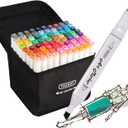 YASNAY Alcohol Markers, 80 Colors Dual Tip Art Marker, Drawing Markers, Coloring Marker for Sketching Adult Coloring