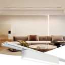 6.6FT Track Lighting with 3 x 4000K Floodlights Kit, Ultra-Thin Magnetic Track Lighting Rails Non-Build-in Design for Ceiling