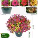 Velener Artificial Flowers for Outdoors- 20 Potted Plant Fake Silk Daisy Bush-UV Resistant Artificial Outdoor Plant for Front Porch, Garden, Yard, Patio Decor(Mixed Colors)