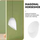 Uonlytech Horseshoe Lampshade Replacement 5-Pack Plastic Lamp Shade Covers for Floor Lamps Desk Lamps 5.35X4.33X1.37 Inches Durable Light Accessory for Living Room Bedroom Office (13.6x11x3.5cm)