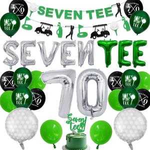 70th Birthday Decorations, Golf 70th Birthday Party Decoration Themed for Men Happy Birthday Decor Banner Set Durable 70 Number Balloons