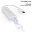 Mag-Safe to USB C Adapter, USB-C to Mag-Safe 1 & 2 Charging Connector Adapter Compatible for iPhone 15, M1/M2 MacBook, MacBook Air, MacBook Pro 13'', iPad with USB Type-C