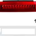 for 2003-2016 Ford Expedition & Lincoln Navigator LED 3rd Third Brake Light High Mount Stop Lamp Chrome Housing Red Lens
