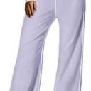 Sweetmoon Wide Leg Sweatpants Women Baggy Women's Tall Straight High Waisted Lounge Pants Workout Loose Lightweight Pockets (Purple, L)
