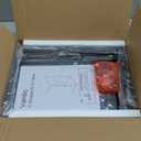 Vantic C Shaped End Table, Small Side Table for Couch and Recliner, Slide Under Sofa Tray Desk with Storage Bag for Living Room and Bedroom, Rustic Brown