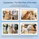 Wearable Pet Blood Pressure Monitor for Dogs & Cats, Oscillometric Home Monitoring Device with Adjustable Chest Strap, Multi-Size Cuffs, 240 Sets Memory for 2 Users, Large LCD Display