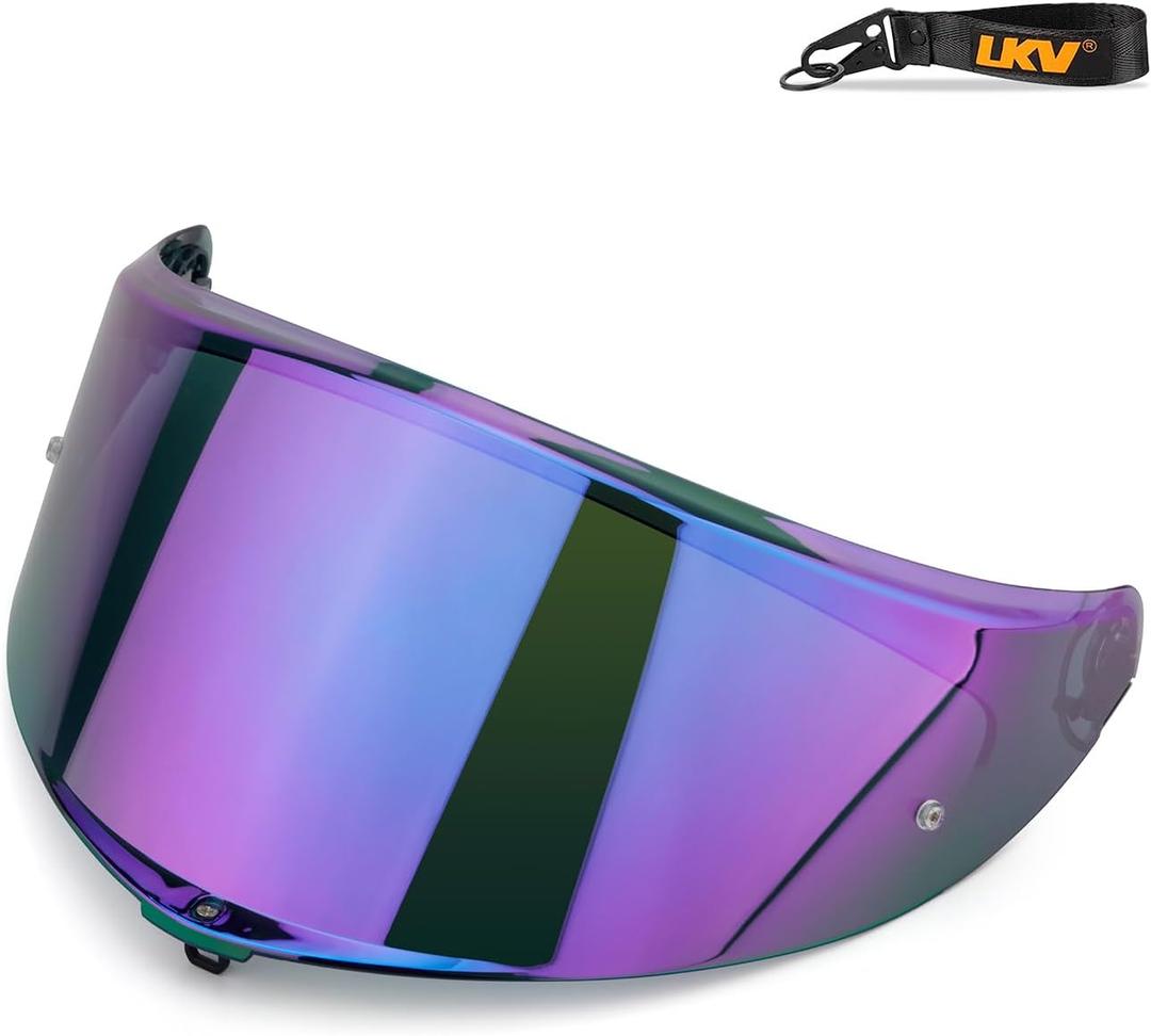 LKV K6 Helmet Visor Replacements - K6s Tinted Helmet Visor UV Protection Helmet Face Shield Accessories Replacement for K6 K6s (Chrome Purple)
