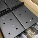 4 Pcs 4"x4" Fence Post Anchor,Inner Size 3.6"x3.6" Heavy Duty Fence Post Anchor Ground Spike 22" with Black Powder-Coated Outdoor Support Deck,Fence,Porch,Railing,Mailbox..