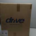 Drive Medical 2-in-1 Raised Toilet Seat with Removable Padded Arms - Elevated Bathroom Safety Support - Secure Locking Attachment - Easy Height Assistance - Durable Construction, Standard Toilets