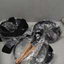 Bazova 8 Pcs Pots and Pans Set Non Stick Ceramic Cookware Set with Removable Handles, Non Toxic Induction Kitchen Cookware Sets RV Cookware,Dishwasher/Oven Safe PFAS/PTFE/PFOA Free,Black