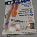 Truform 20-30 mmHg Compression Stockings for Men and Women, Knee High Length, Dot Top, Closed Toe, Beige, Large (Large (1 Pair))