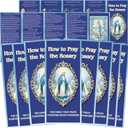 Needzo How to Pray The Rosary Pamphlet, Paper Booklet for Beginners, Sunday School Learning, Pack of 10 (3 3/4" W x 8 3/4" H)