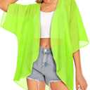 Women Kimono Cardigans Casual Summer Tops Cover up Open Front Floral Print Resort Wear 2026 (S)