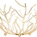 GUTE Gold Tree Branch Fruit Bowl Decorative Basket, Stainless Steel Storage Snack Bowl for Fruits, Storage Holder Organizer Decorative Holder Stand Apples, Bananas, Potpourri Home Decor 9" Dia.