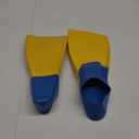 Sporti Adult-Kids Swim Fins for Pool Lap Swimming - Long Floating Fins for Swimming & Snorkeling - Swim Flippers for Training (Youth 4-5 / W 6, Yellow-Blue)