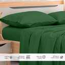 Royale Linens 300 Thread Count 100% Long Staple Combed Cotton Flat Sheet - Super Soft- Top Sheets -Queen Flat Sheet Sold Separately- Breathable, Cool & Crisp Percale Sheets Only (Queen, Hunter Green)