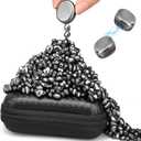 Dilabnba 550PCS Ferrite Putty Fidget Toys for Adults with 2 Magnet Stones, Ferrite Putty Beads, Magnetic Desk Toys for Office Focus, Creative Sensory Play & DIY Gifts (Black)