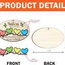 2 x Sister Ornaments 2025 Christmas  Wooden Christmas Ornament for Big Sister or Sister in Law  Sentimental Gift with I Love You Forever Quote  Cute Holiday Keepsake for Women, Girls (B62)