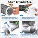 MOPHA 8FT Dryer Vent Hose for Tight Space, Indoor Dryer Hose Vent Kit with 6-Layer Duct Hose, 90 Degree Dryer Vent Elbow with Rubber Seal Connectors,Heat Resistant Dryer Exhaust Pipe,Easy Installation