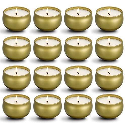 qinxiang Scented Candles Gifts Set, 15 Pack Natural Soy Wax Travel Tin Jar Candles for 2.5 OZ Aromatherapy Candles for Family Gatherings, Festive Candles