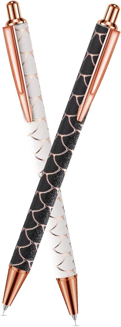 Epakh 2 Pieces Weeding Pen Vinyl Pen Pin Weeding Tool Fine Point Glitter Metal Vinyl Air Release or Car Puncturing Installation Retractable Craft Tool for DIY(Black, White)