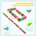 30 Pack Wacky Tracks Snap and Click Fidget Toys Bulk for Party Favors Puzzles Kids, Back to School Students Gift, Classroom Rewards, Birthday Goodie Bag Fillers, Rainbow Toys for Boys & Girls