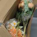 Tigeen 12 Bundles Peonies Artificial Flowers Faux Roses Silk Flowers Hydrangea Artificial Bouquet for Wedding Table Centerpiece Floral Vase Home Office Bridal Decor (Yellow)