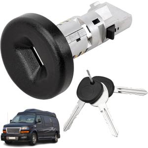 RAMATA 924-796 Ignition Switch Lock Cylinder &Non-Transponder Key Fit for 2007-2014 Chevy Silverado1500 2500 3500 Suburban Tahoe Avalanche, GMC Sierra Yukon Denali,Express Savana 08-14,Cadillac Buick