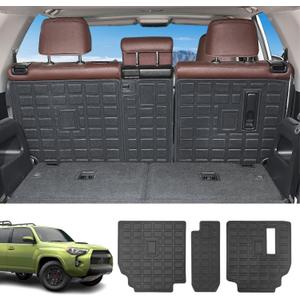 powoq Backrest Mat Compatible with 2010-2024 Toyota 4Runner 7-Seat TPE Material Back Seat Protector Replacement for 2010-2024 Toyota 4Runner Accessories (2nd Backrest Mat)