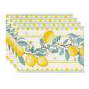 Artoid Mode sage Lemon Branches Summer Placemats Set of 4, 12x18 Inch Seasonal Holiday Table Mats for Party Kitchen Dining Decoration