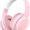 RORSOU Over-Ear Headphones with Microphone, Lightweight Folding Stereo Bass Headset