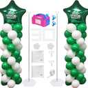 IDAODAN 2 Set Balloon Column Kit and Balloon Pump Electric, Balloon Column Stand with Balloon Pump, 65 inch Height Balloon Tower Stand for Wedding Baby Shower Birthday Party Event Decorations