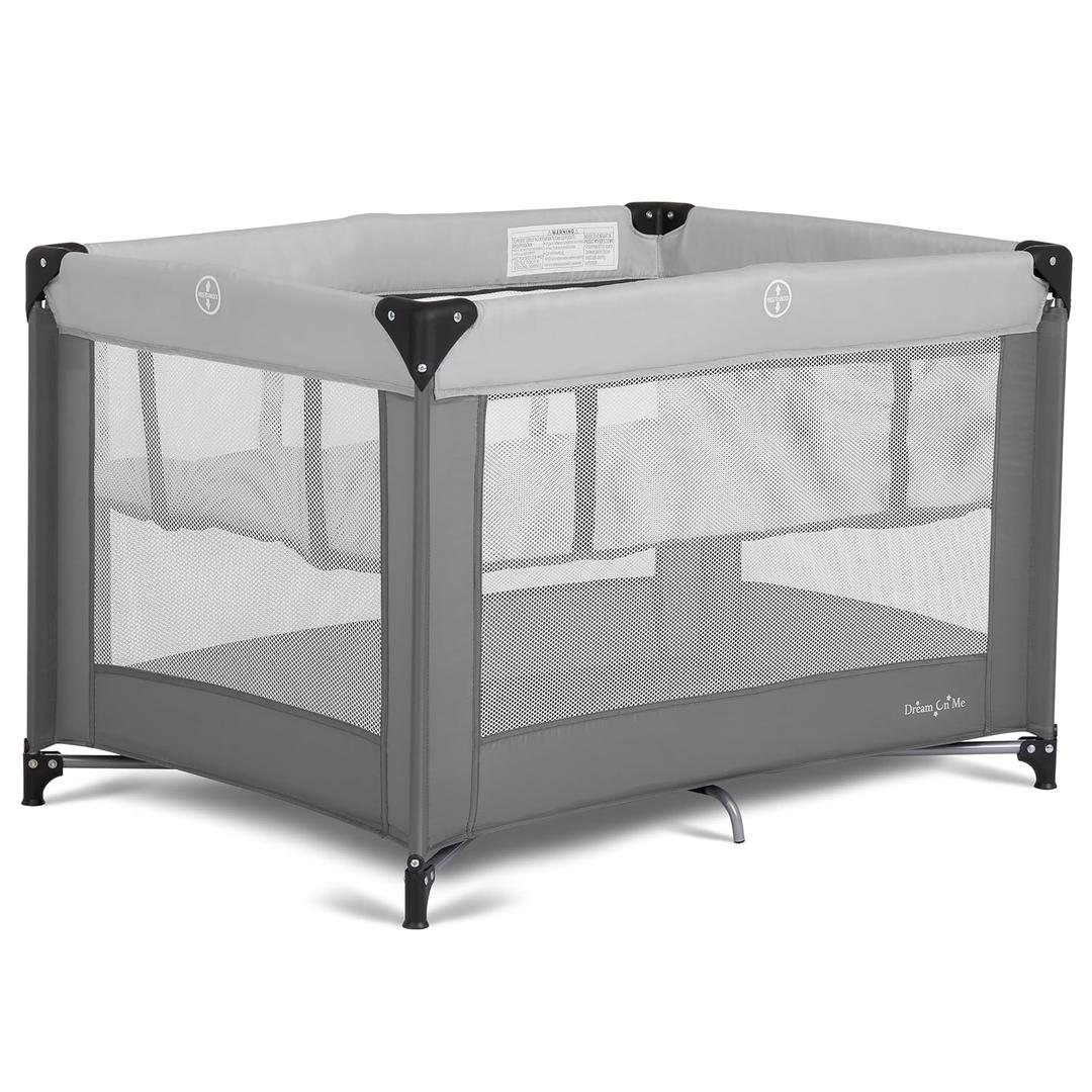 Dream On Me Zazzy Portable Baby Playard with Bassinet, Travel Carry Bag