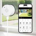 Window Camera 3MP 2K, 2.4GHz WiFi Indoor Camera for Home Security with Full Color Night Vision, 2-Way Audio, 24/7 Recording, Human/Motion Detection, Real-Time Alerts, Alexa Support (White)