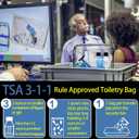 16 Pieces Clear Makeup Bags Bulk, TSA Approved Toiletry Bag for Travel, PVC Waterproof Travel Small Pouches Clear Pouch with Zipper for Men and Women Carry-on Travel Essentials Cosmetic Bags (Black)