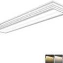 FAITHSAIL Dimmable 4FT LED Wraparound Light, 3 Color Temperature 3000K/4000K/5000K CCT 50W 5500LM 4 Foot Kitchen LED Light Fixture, Flush Mount 48 Inch Linear Ceiling Lighting Fixture, 1 Pack