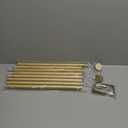 HEI! DEAR Gold Curtain Rods 72 to 144 Inch(6-12FT),1 Inch Long Curtain Rod,Adjustable Heavy Duty Curtain Rods,Modern Decorative Drapery Rods,Telescoping Window Single Curtains Rods 36-150",Brass Gold
